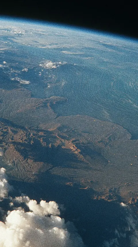 Earth's geological terrain viewed from orbit