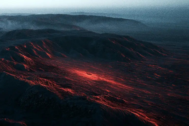 Geological field terrain used in mineral prospect generation
